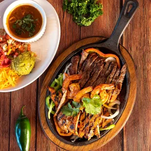 steak and vegetables