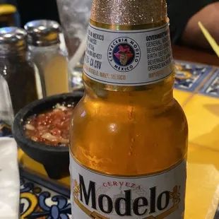 a bottle of modelo
