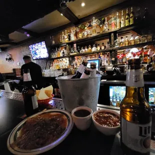 Bucket o' beer at Tequilas.