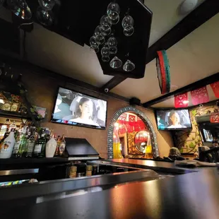 Tequilas lounge and bar is festive and popular in the area.