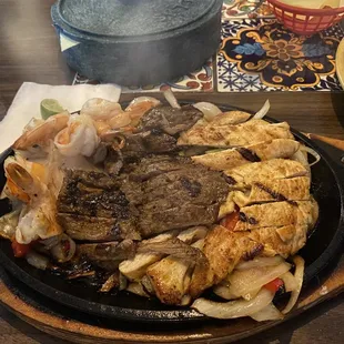 Shrimp, Steak &amp; Chicken