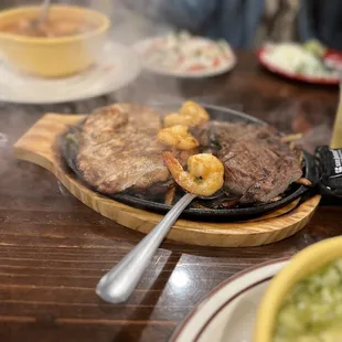 a steak on a grill