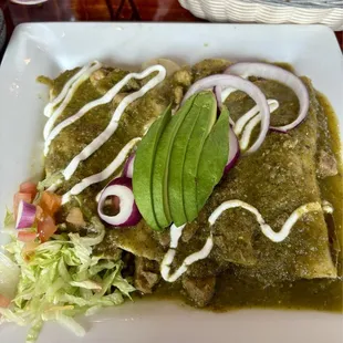 Enchiladas verdes