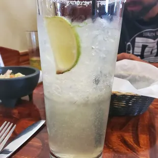 This was their 2nd attempt at a &quot;perfect margarita&quot;. I asked for less ice. She literally just scooped some ice out &amp; brought it back out.