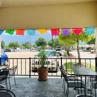 Outside dining patio area