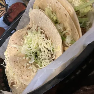 Steak Taco and Chicken Taco