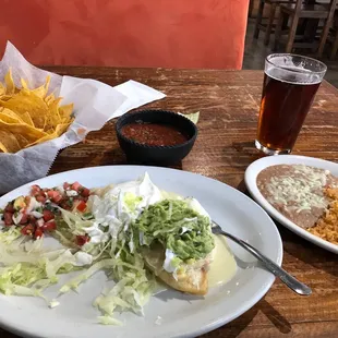 Chimichanga is great and no all Mexican food is not the same. This place has their business running right and they serve you quickly