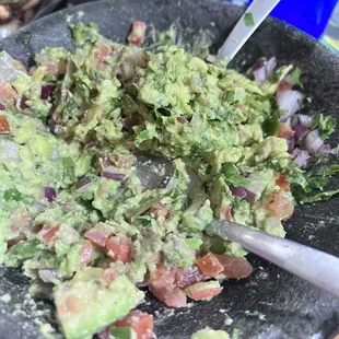 a bowl of guacamole