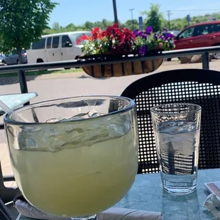 Greats margs and food on the patio!