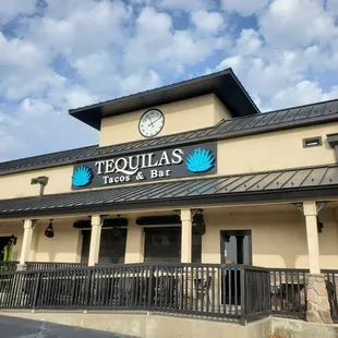 the front of the building