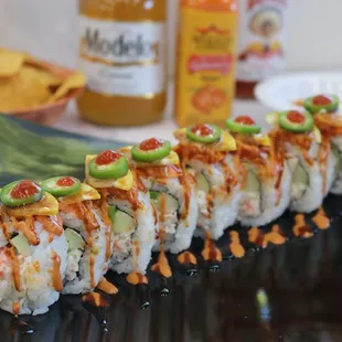 a sushi roll