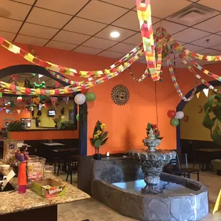 the interior of a mexican restaurant