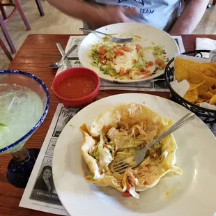 Even the lunch portion is more than we can eat.  Don't forget your "medium" margarita!