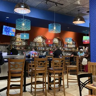 the interior of the restaurant