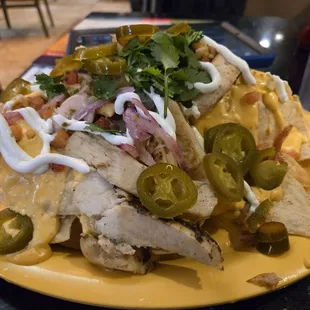Cold chicken nachos
