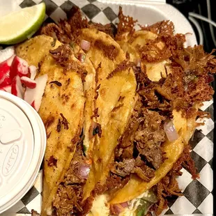 Order of quesabirrias (3) with consome