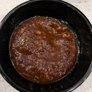 Extra Spicy Salsa made with toasted arbol chiles