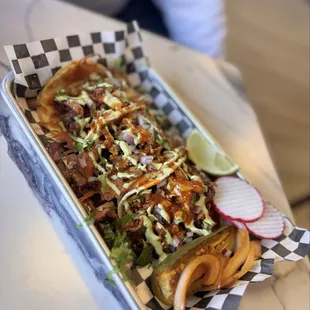 Three pastor Taco Tequilero