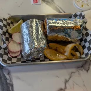 Carne asada burrito. For me, this was enough for two meals.