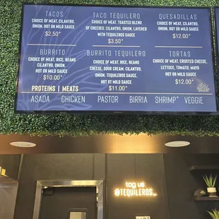 Their menu