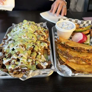Carnes Asada nachos and Quesabirria tacos!