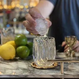 Skull shaped ice