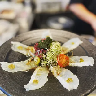 Halibut carpaccio