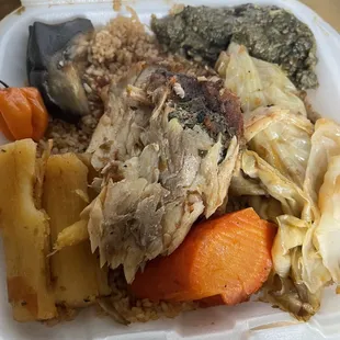 Thiebu Djeun fish with veggies and rice