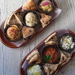 The full array of dips &amp; spreads