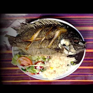 Fried fish. Served on the weekends only. It was delicious.