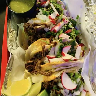 Tacos!
Steak/ Azada 
Barbacoa
Chicken/ Pollo