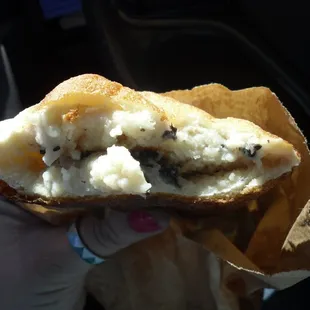 pirojok filled with potato and mushroom