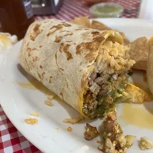 Breakfast Burrito with Chorizo