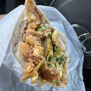 Breakfast Burrito with Chorizo