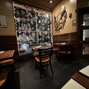 the dining area of the restaurant