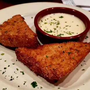 Risotto Cakes with cheese sauce