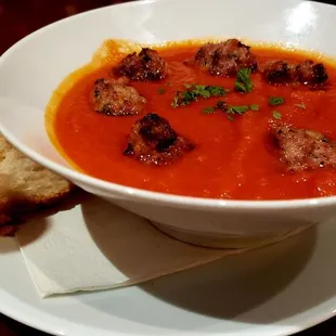 Tomato meatball soup