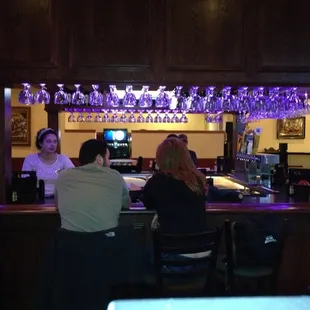 The bar! Half-price margaritas tonight and every Monday night or day.