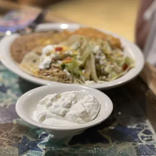 Chicken Tacos and Sour Cream