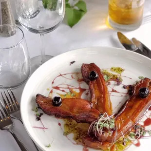 Signature thick cut bacon appetizer