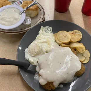 Country Fried Steak and Eggs
