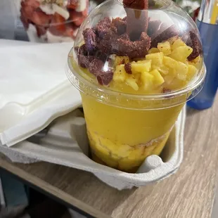 Chamango with chamoy on the side