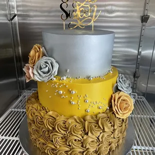 a three tiered cake