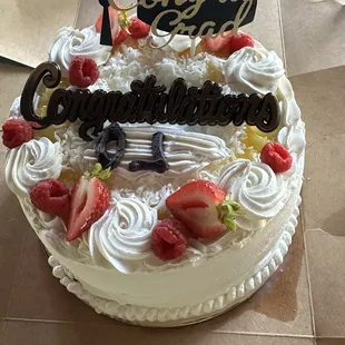 Tres leches graduation cake