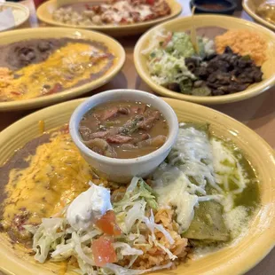 Mixed Enchilada plate