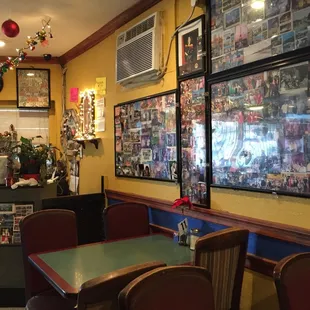 By the register and one of the entrances.