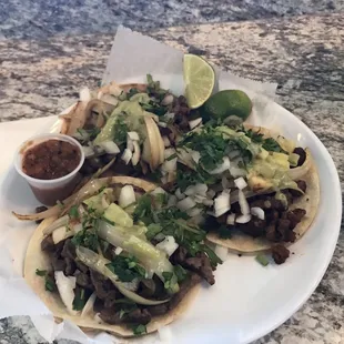 Asada and al pastor tacos