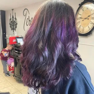 Purple balayage
