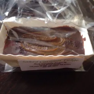 Salted caramel fudge.