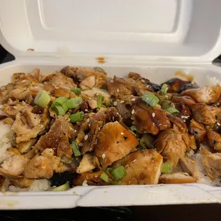 Large Chicken plate. It was mostly chicken crumbs. They have gone downhill the past years